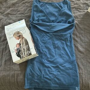 Lalabu baby wearing tank blue